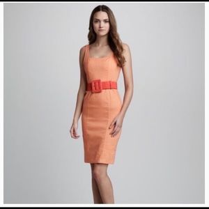 Alice and Olivia Blair Tangerine cotton sundress
